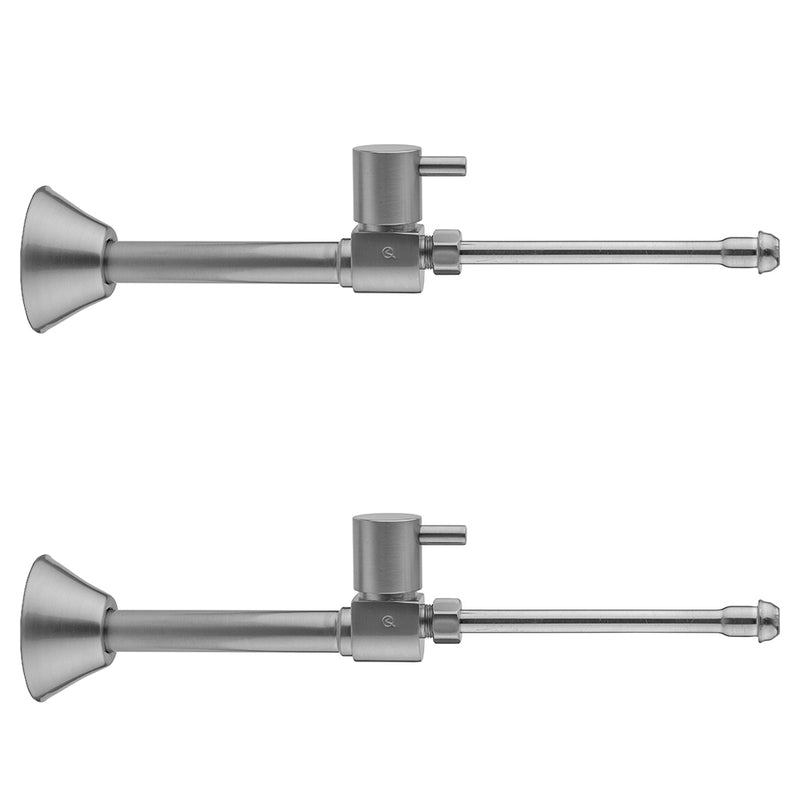 Quarter Turn Ceramic Disc Straight 1/2" Copper (Sweat fit) x 3/8" O.D. Faucet Supply Kit with Contempo Lever Handle and 20" Supply Tubes - Stellar Hardware and Bath 