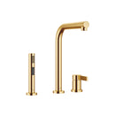 DornBracht ELIO Two-hole mixer with individual flanges with side spray set - Stellar Hardware and Bath 