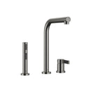 DornBracht ELIO Two-hole mixer with individual flanges with side spray set - Stellar Hardware and Bath 