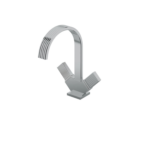 Aqua Brass 34014 Single-hole lavatory faucet with two handles - Stellar Hardware and Bath 