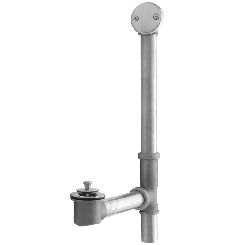 Brass Tub Drain Bottom Outlet Lift & Turn with Faceplate (2 Hole) Tub Waste - Stellar Hardware and Bath 