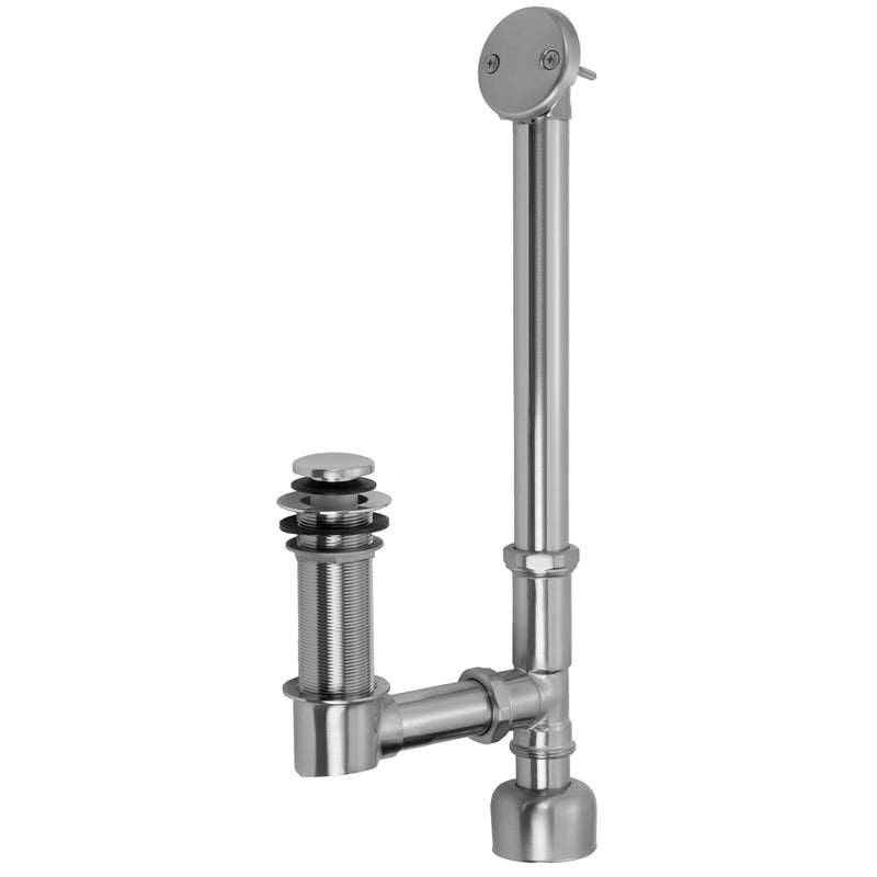 Brass Tub Drain Toe Control with Faceplate (2 Hole) for Extra Thick Tubs & Standing Tub Wastes Fully Polished & Plated - Stellar Hardware and Bath 