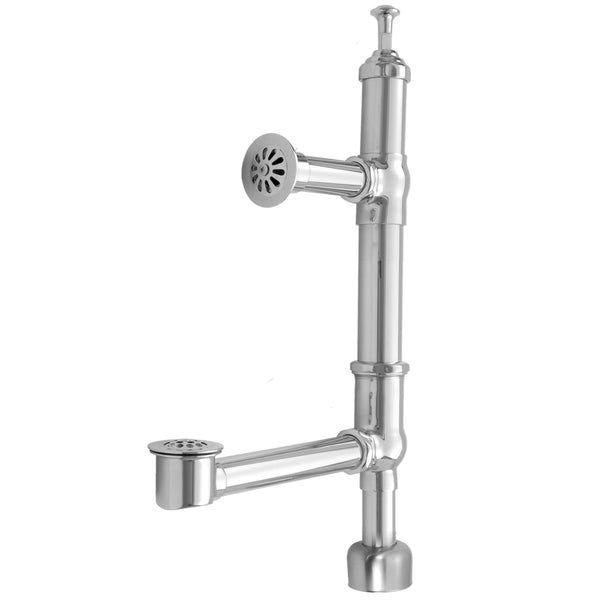 Brass Tub Drain Fully Polished & Plated Standing Tub Waste - Stellar Hardware and Bath 