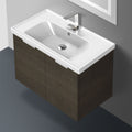 31 Inch Wall Mount Larch Canapa Vanity Cabinet With Fitted Sink - Stellar Hardware and Bath 