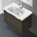 31 Inch Wall Mount Larch Canapa Vanity Cabinet With Fitted Sink - Stellar Hardware and Bath 