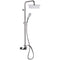 Winner Chrome Exposed Pipe Shower System with 10" Rain Shower Head and Hand Shower - Stellar Hardware and Bath 