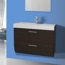 2 Drawers Vanity Cabinet with Self Rimming Sink - Stellar Hardware and Bath 