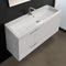 47 Inch Glossy White Bathroom Vanity Set, Large Basin Sink - Stellar Hardware and Bath 