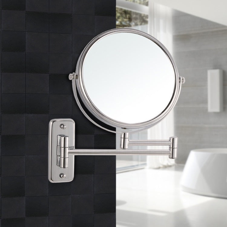 Glimmer Wall Mounted Double Sided 3x Shaving Mirror - Stellar Hardware and Bath 