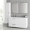 47 Inch Grey Walnut Bathroom Vanity Set - Stellar Hardware and Bath 