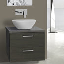 22 Inch Grey Oak Vessel Sink Bathroom Vanity, Wall Mounted - Stellar Hardware and Bath 