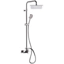 Winner Chrome Exposed Pipe Shower System with 10" Rain Shower Head and Hand Shower - Stellar Hardware and Bath 