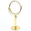 Stand Mirrors Tall Pedestal Double Face Brass 3x, 5x, 5xop, or 7x Magnifying Mirror - Stellar Hardware and Bath 