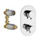 Minimal Thermal Built-in Thermostatic 3-Way Shower Diverter - Stellar Hardware and Bath 