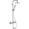 Elegance Chrome Thermostatic Exposed Pipe Shower System with 8" Rain Shower Head and Hand Shower - Stellar Hardware and Bath 