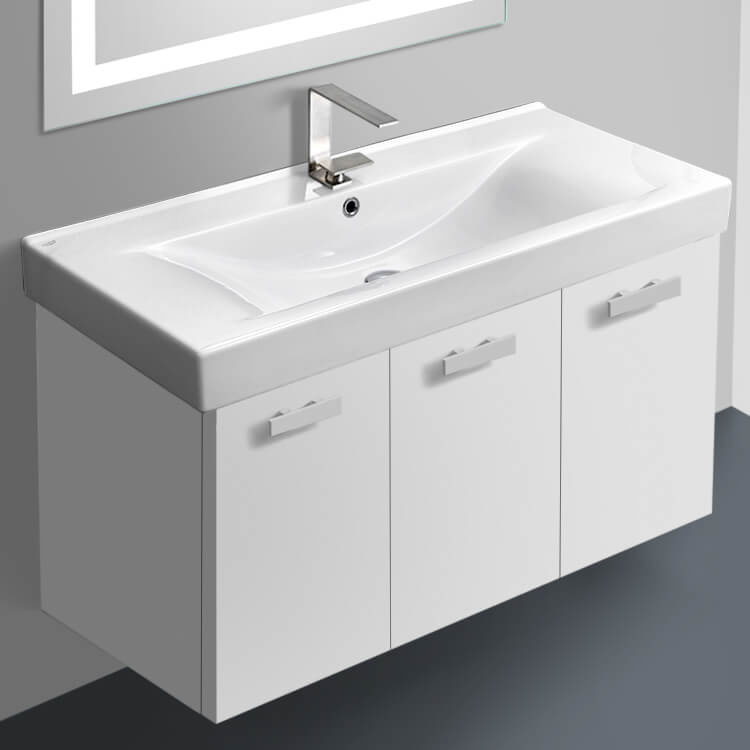 39 Inch Vanity Cabinet With Fitted Sink - Stellar Hardware and Bath 