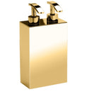 Box Metal Lineal Square Wall Mounted Brass Soap Dispenser with Two Pump(s) - Stellar Hardware and Bath 