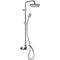 Infinity Chrome Exposed Pipe Shower System with 8" Rain Shower Head and Hand Shower - Stellar Hardware and Bath 