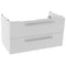33 Inch Wall Mount Grey Walnut Bathroom Vanity Cabinet - Stellar Hardware and Bath 