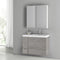 31 Inch Larch Canapa Bathroom Vanity with Fitted Ceramic Sink, Wall Mounted, Medicine Cabinet Included - Stellar Hardware and Bath 