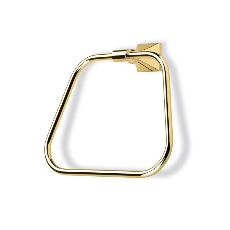 Prisma Gold Classic-Style Brass Towel Ring - Stellar Hardware and Bath 