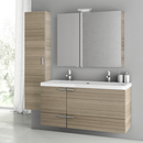 47 Inch Glossy White Bathroom Vanity Set - Stellar Hardware and Bath 