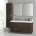 47 Inch Grey Walnut Bathroom Vanity Set - Stellar Hardware and Bath 