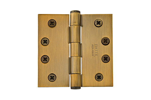 Emtek 92014 Square Corner Heavy Duty Steel Hinges 4'' x 4'' - Stellar Hardware and Bath 