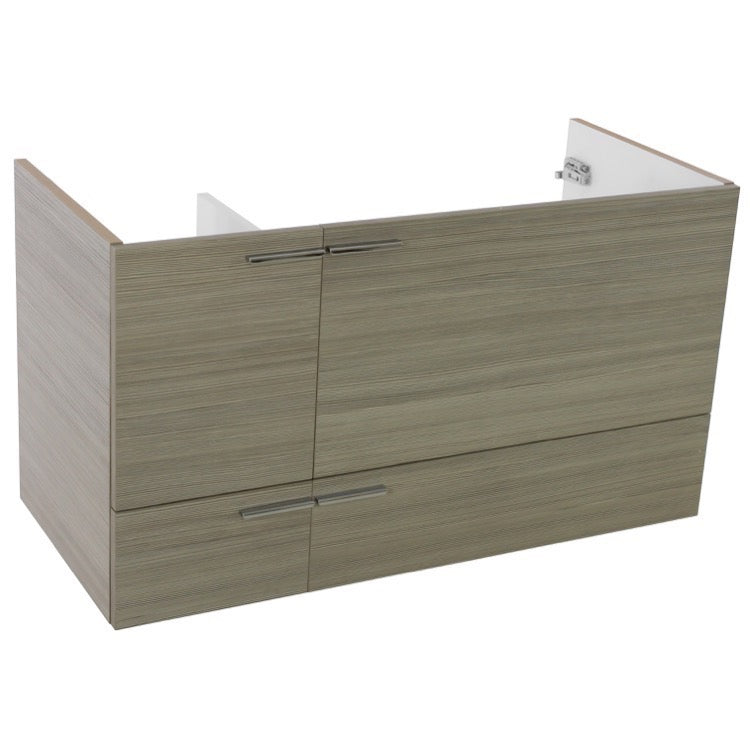 39 Inch Wall Mount Glossy White Bathroom Vanity Cabinet - Stellar Hardware and Bath 