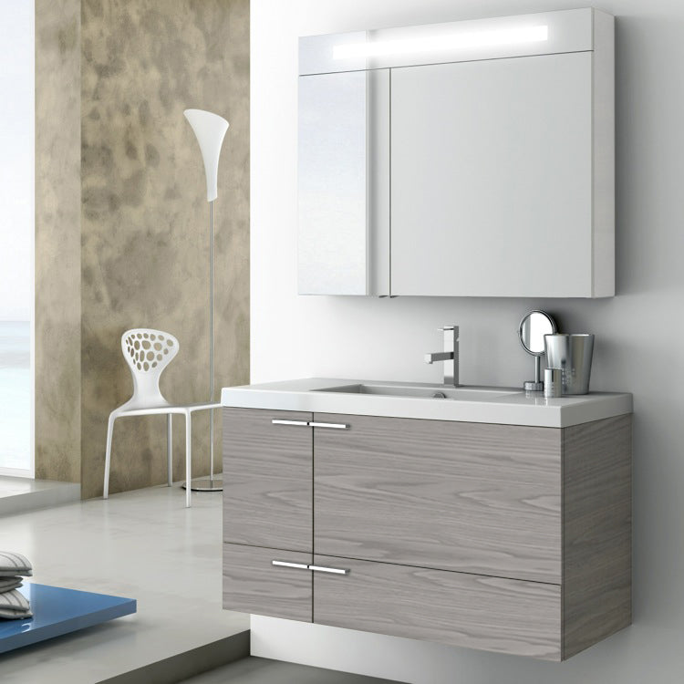 39 Inch Vanity 39 Inch Glossy White Bathroom Vanity Set