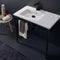 Etra Ceramic Console Sink and Matte Black Stand - Stellar Hardware and Bath 
