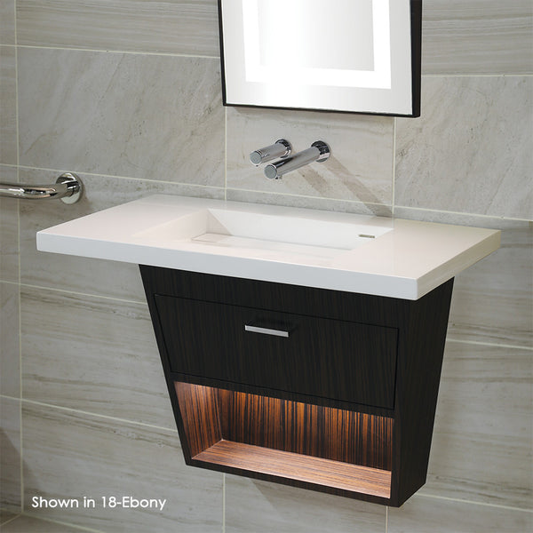 Lacava LIB-W-34-35T1 Libera  Ardesia with Fine Texture - Stellar Hardware and Bath 