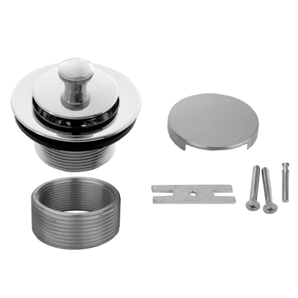 Lift and Turn Tub Drain Strainer with Faceplate (No Hole) - Stellar Hardware and Bath 