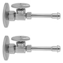 Multi Turn Straight Pattern 5/8" O.D. Compression (Fits 1/2" Copper) x 3/8" O.D. Faucet Supply Kit with Oval Handle, and 20" Supply Tubes, Escutcheons - Stellar Hardware and Bath 