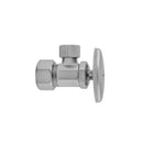 Multi Turn Angle Pattern 5/8" O.D. Compression (Fits 1/2" Copper) x 3/8" O.D. Supply Valve with Oval Handle - Stellar Hardware and Bath 