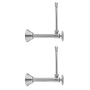 Multi Turn Angle Pattern 1/2" Copper (Sweat Fit) x 3/8" O.D. Faucet Supply Kit with Oval Handle, 20" Supply Tubes, Escutcheons - Stellar Hardware and Bath 