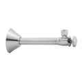 Multi Turn Angle Pattern 1/2" Copper (Sweat Fit) x 3/8" O.D. Supply Valve with Oval Handle - Stellar Hardware and Bath 