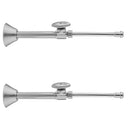 Multi Turn Straight Pattern 1/2" Copper (Sweat Fit) x 3/8" O.D. Faucet Supply Kit with Oval Handle, 20" Supply Tubes, Escutcheons - Stellar Hardware and Bath 