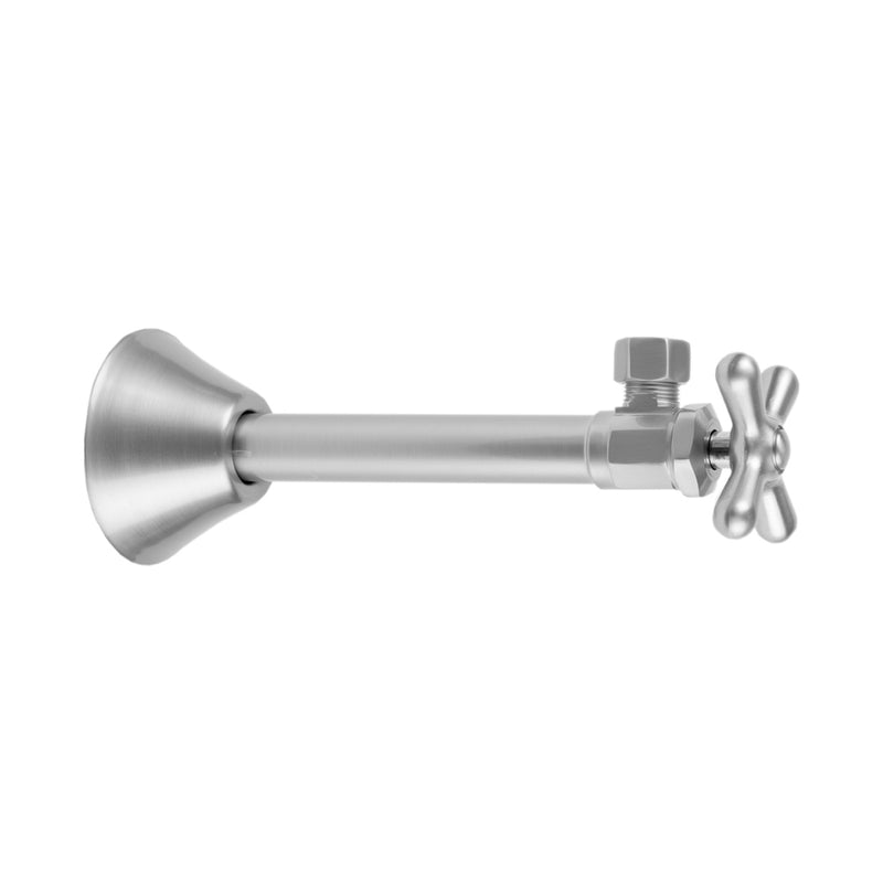Multi Turn Straight Pattern 1/2" Copper (Sweat Fit) x 3/8" O.D. Supply Valve with Cross Handle - Stellar Hardware and Bath 