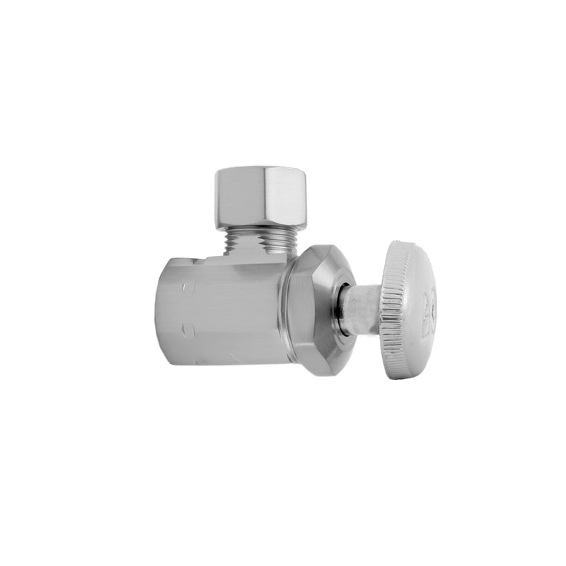 Multi Turn Angle Pattern 3/8" IPS x 3/8" O.D. Supply Valve with Oval Handle - Stellar Hardware and Bath 