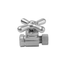 Multi Turn Straight Pattern 1/2" IPS x 3/8" O.D. Supply Valve with Cross Handle - Stellar Hardware and Bath 