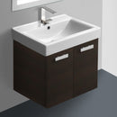 24 Inch Grey Oak Wall Mount Bathroom Vanity with Fitted Ceramic Sink - Stellar Hardware and Bath 