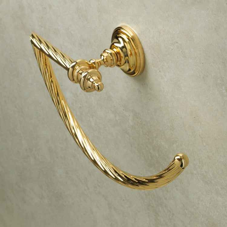 Giunone Classic-Style Brass Towel Ring - Stellar Hardware and Bath 