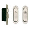 6000 MP POCKET DOOR LOCK OVAL PLATE, PRIVACY SET WITH GRAVITY PULL - Stellar Hardware and Bath 