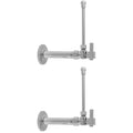Quarter Turn Angle Pattern 3/8" IPS x 3/8" O.D. Faucet Supply Kit with Square Lever 20" Supply Tubes, Escutcheons - Stellar Hardware and Bath 
