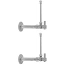 Quarter Turn Angle Pattern 3/8" IPS x 3/8" O.D. Faucet Supply Kit with Square Lever 20" Supply Tubes, Escutcheons - Stellar Hardware and Bath 