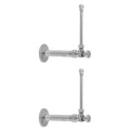 Quarter Turn Angle Pattern 3/8" IPS x 3/8" O.D. Faucet Supply Kit with Oval Handle, 20" Supply Tubes, Escutcheons - Stellar Hardware and Bath 