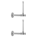 Quarter Turn Angle Pattern 3/8" IPS x 3/8" O.D. Faucet Supply Kit with Oval Handle, 20" Supply Tubes, Escutcheons - Stellar Hardware and Bath 
