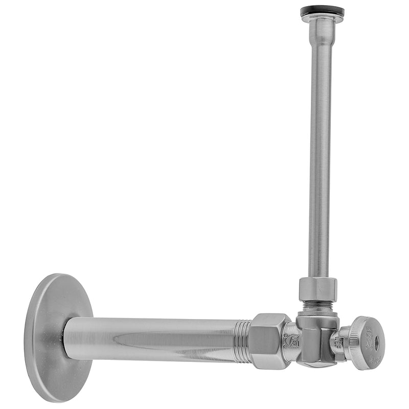 Quarter Turn Angle Pattern 3/8" IPS x 3/8" O.D. Toilet Supply Kit with Oval Handle, 20" Supply Tube, Escutcheon - Stellar Hardware and Bath 