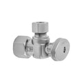 Quarter Turn Angle Pattern 3/8" IPS x 3/8" O.D. Supply Valve with Oval Handle - Stellar Hardware and Bath 